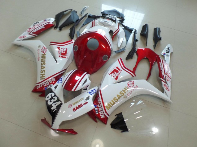 634 Blanco & Rojo 12-16 Honda CBR1000RR Carenado 634 Blanco & Rojo 12-16 Honda CBR1000RR Carenado