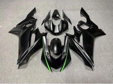 Acentos En Negro Mate & Verde 17-21 Yamaha R6 Carenado