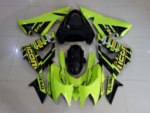 Alta Visibilidad Amarillo & Negro 04-05 Kawasaki ZX10R Carenado Alta Visibilidad Amarillo & Negro 04-05 Kawasaki ZX10R Carenado