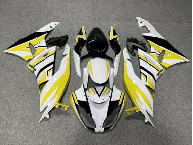 Amarillo Blanco & Negro Zag 09-12 Kawasaki ZX6R Carenado