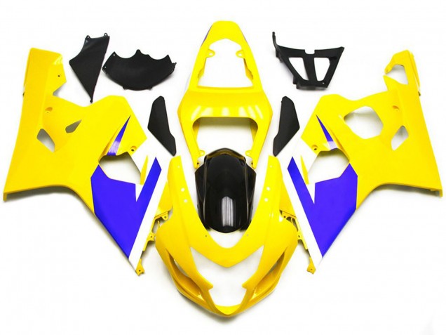 Amarillo Brillante & Azul Vibrante Personalizado 04-05 Suzuki GSXR 600-750 Carenado Amarillo Brillante & Azul Vibrante Personalizado 04-05 Suzuki GSXR 600-750 Carenado
