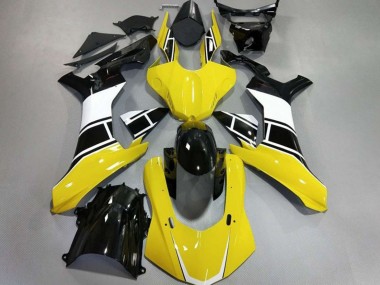 Amarillo Brillante Blanco & Negro 15-19 Yamaha R1 Carenado