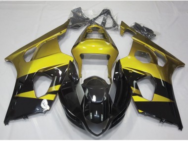 Amarillo Brillante & Negro 03-04 Suzuki GSXR 1000 Carenado