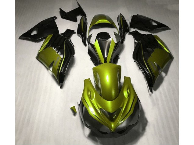 Amarillo Brillante & Negro 12-21 Kawasaki ZX14R Carenado Amarillo Brillante & Negro 12-21 Kawasaki ZX14R Carenado