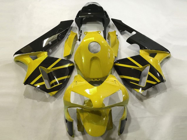 Amarillo Mostaza & Negro Brillante 03-04 Honda CBR600RR Carenado Amarillo Mostaza & Negro Brillante 03-04 Honda CBR600RR Carenado