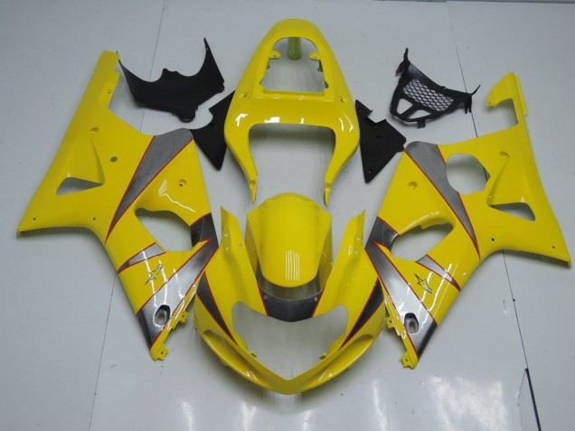 Amarillo & Plata 00-02 Suzuki GSXR 1000 Carenado