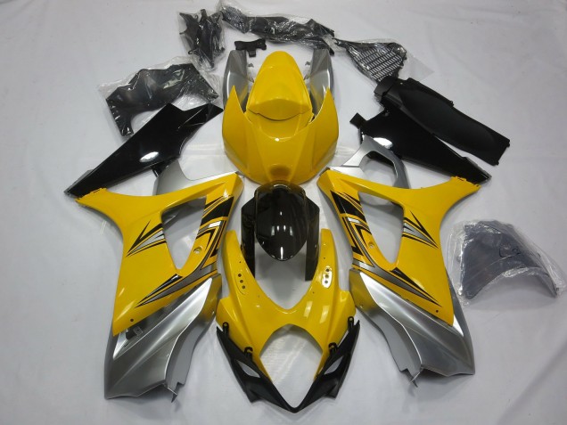 Amarillo Plata 07-08 Suzuki GSXR 1000 Carenado Amarillo Plata 07-08 Suzuki GSXR 1000 Carenado