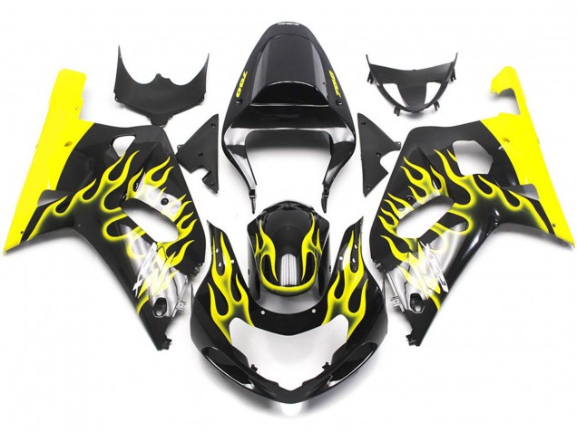 Amarillo Vibrante Llama 01-03 Suzuki GSXR 600-750 Carenado Amarillo Vibrante Llama 01-03 Suzuki GSXR 600-750 Carenado