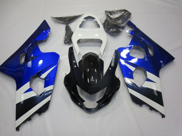 Azul Blanco & Negro 04-05 Suzuki GSXR 600-750 Carenado Azul Blanco & Negro 04-05 Suzuki GSXR 600-750 Carenado