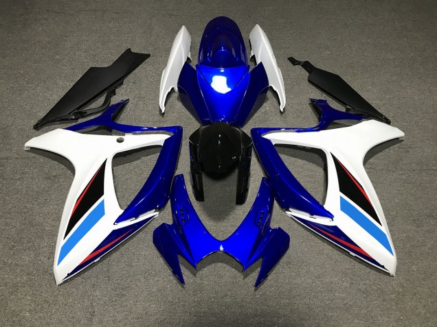 Azul Blanco & Negro 06-07 Suzuki GSXR 600-750 Carenado Azul Blanco & Negro 06-07 Suzuki GSXR 600-750 Carenado