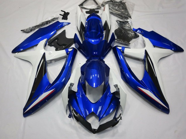 Azul Blanco & Negro 08-10 Suzuki GSXR 600-750 Carenado Azul Blanco & Negro 08-10 Suzuki GSXR 600-750 Carenado