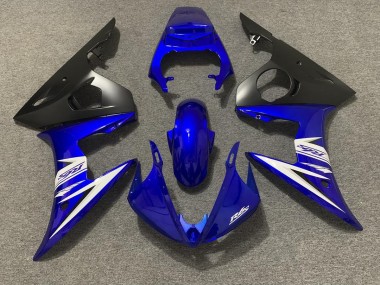 Azul Blanco & Negro Mate 03-04 Yamaha R6 Carenado