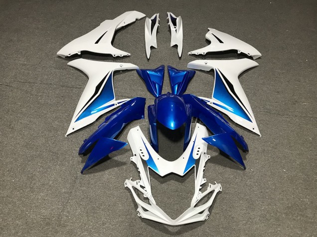Azul Blanco Personalizado 11-24 Suzuki GSXR 600-750 Carenado Azul Blanco Personalizado 11-24 Suzuki GSXR 600-750 Carenado
