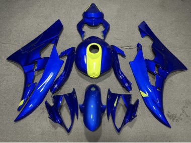 Azul Brillante & Amarillo De Alta Visibilidad 06-07 Yamaha R6 Carenado