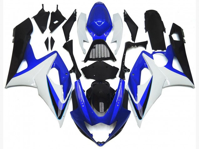 Azul Brillante & Blanco 05-06 Suzuki GSXR 1000 Carenado Azul Brillante & Blanco 05-06 Suzuki GSXR 1000 Carenado
