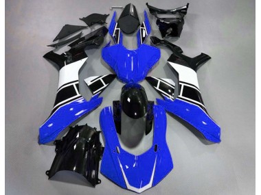 Azul Brillante Blanco & Negro 15-19 Yamaha R1 Carenado