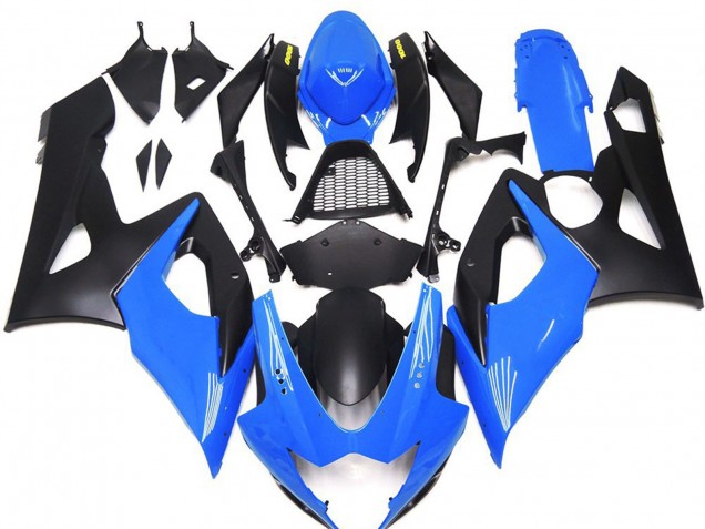 Azul Brillante Con Logotipos Amarillos 05-06 Suzuki GSXR 1000 Carenado Azul Brillante Con Logotipos Amarillos 05-06 Suzuki GSXR 1000 Carenado