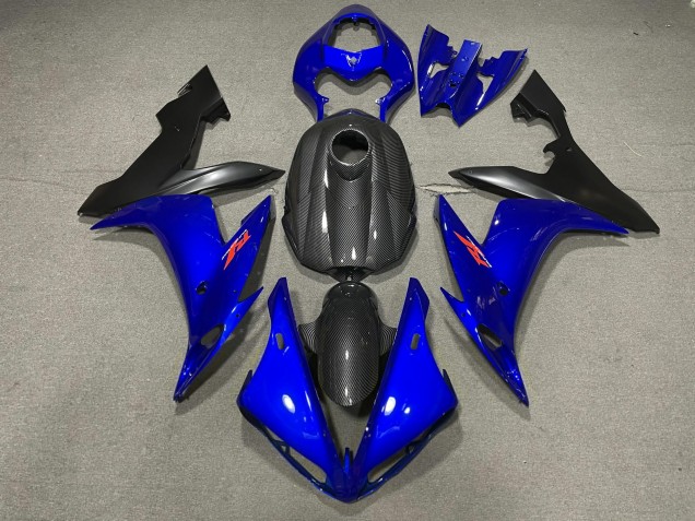 Azul Brillante & Estilo Fibra De Carbono 04-06 Yamaha R1 Carenado Azul Brillante & Estilo Fibra De Carbono 04-06 Yamaha R1 Carenado