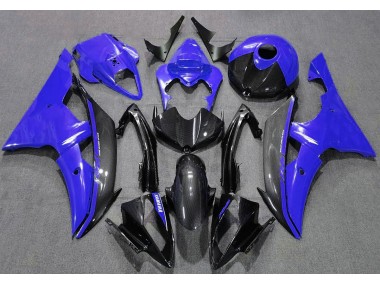 Azul Brillante & Fibra De Carbono 08-16 Yamaha R6 Carenado
