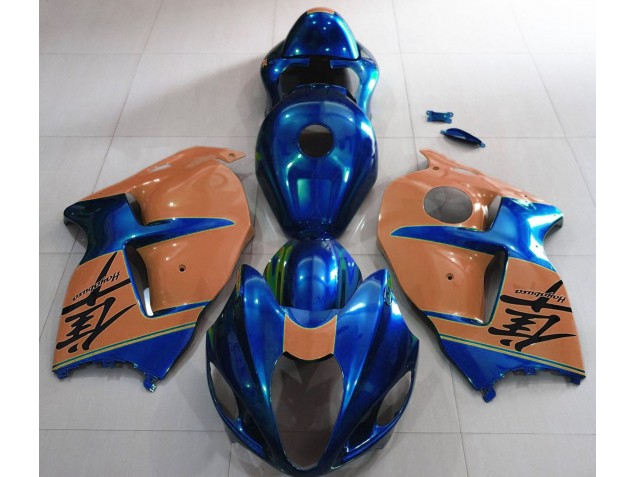 Azul Brillante & Marrón 97-07 Suzuki GSXR 1300 Carenado