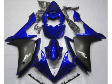 Azul Brillante & Negro 07-08 Yamaha R1 Carenado