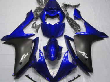 Azul Brillante & Negro 07-08 Yamaha R1 Carenado