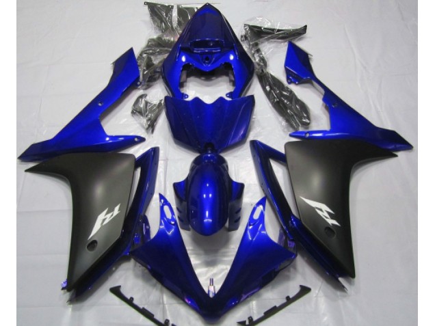 Azul Brillante & Negro 07-08 Yamaha R1 Carenado Azul Brillante & Negro 07-08 Yamaha R1 Carenado