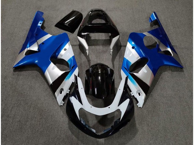 Azul Brillante & Plateado OEM 00-02 Suzuki GSXR 1000 Carenado Azul Brillante & Plateado OEM 00-02 Suzuki GSXR 1000 Carenado