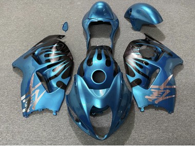 Azul Cielo & Negro 97-07 Suzuki GSXR 1300 Carenado