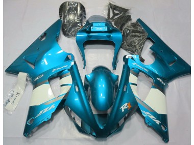 Azul Claro & Blanco 00-01 Yamaha R1 Carenado