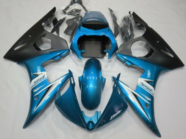Azul Claro & Blanco 03-04 Yamaha R6 Carenado