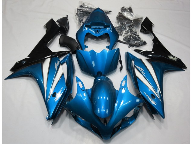 Azul Claro Blanco & Negro 07-08 Yamaha R1 Carenado Azul Claro Blanco & Negro 07-08 Yamaha R1 Carenado