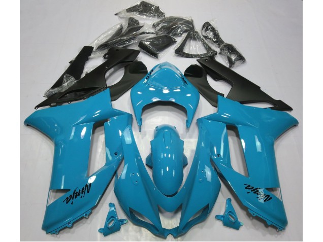 Azul Claro Brillante 07-08 Kawasaki ZX6R Carenado Azul Claro Brillante 07-08 Kawasaki ZX6R Carenado