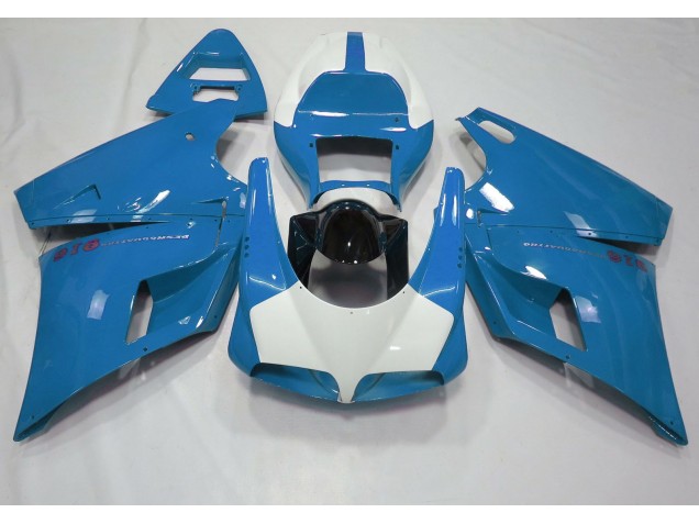 Azul Claro Brillante & Blanco 93-05 Ducati 996 748 916 998 Carenado Azul Claro Brillante & Blanco 93-05 Ducati 996 748 916 998 Carenado