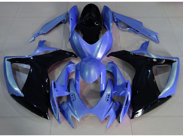 Azul Claro & Negro 06-07 Suzuki GSXR 600-750 Carenado Azul Claro & Negro 06-07 Suzuki GSXR 600-750 Carenado