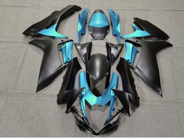 Azul Claro & Negro Mate 11-24 Suzuki GSXR 600-750 Carenado