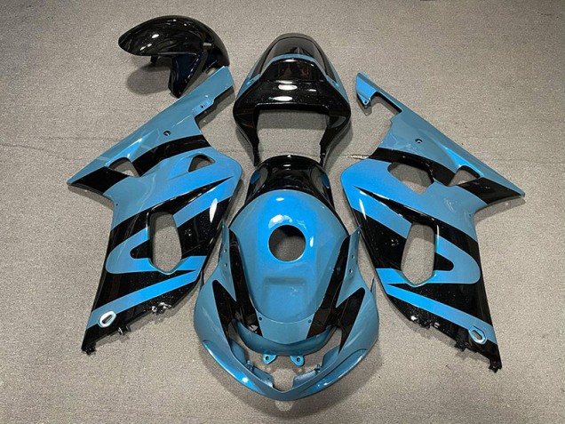Azul Claro Perla & Negro 01-03 Suzuki GSXR 600-750 Carenado Azul Claro Perla & Negro 01-03 Suzuki GSXR 600-750 Carenado