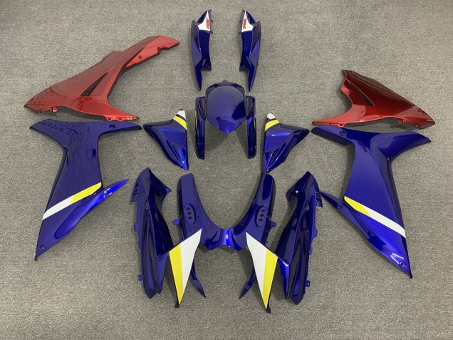 Azul Con Base Roja 11-24 Suzuki GSXR 600-750 Carenado Azul Con Base Roja 11-24 Suzuki GSXR 600-750 Carenado
