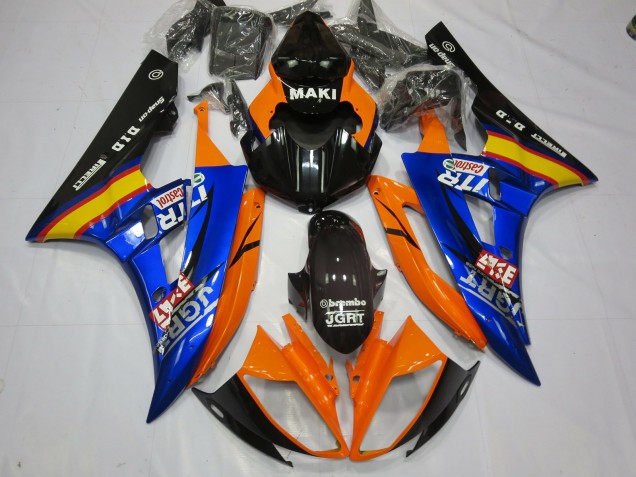 Azul Naranja 06-07 Yamaha R6 Carenado Azul Naranja 06-07 Yamaha R6 Carenado