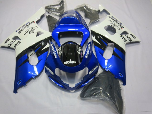 Azul & Negro 01-03 Suzuki GSXR 600-750 Carenado Azul & Negro 01-03 Suzuki GSXR 600-750 Carenado
