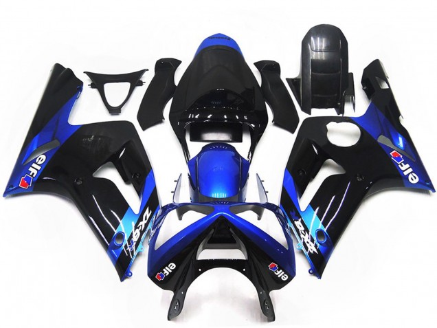 Azul & Negro Brillante Elf 03-04 Kawasaki ZX6R Carenado Azul & Negro Brillante Elf 03-04 Kawasaki ZX6R Carenado