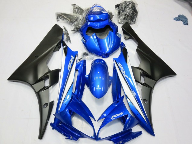 Azul Negro Mate 06-07 Yamaha R6 Carenado Azul Negro Mate 06-07 Yamaha R6 Carenado