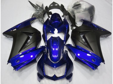 Azul & Negro Mate 08-12 Kawasaki Ninja 250 Carenado