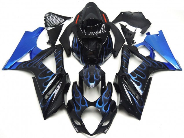 Azul & Negro Personalizados Llama 07-08 Suzuki GSXR 1000 Carenado Azul & Negro Personalizados Llama 07-08 Suzuki GSXR 1000 Carenado