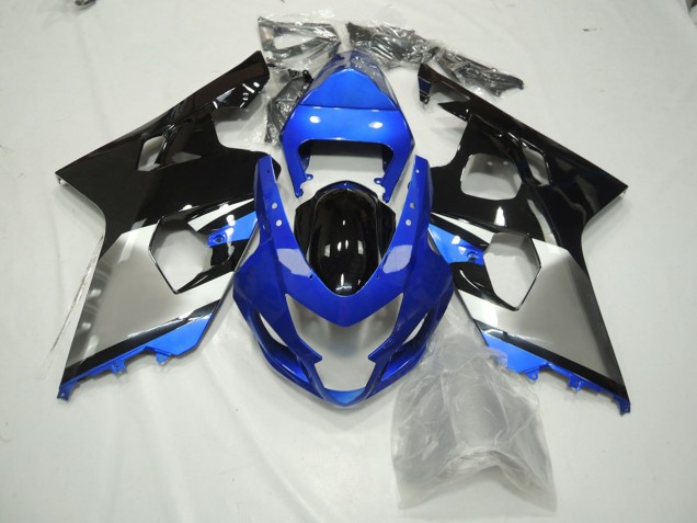 Azul Negro & Plata 04-05 Suzuki GSXR 600-750 Carenado Azul Negro & Plata 04-05 Suzuki GSXR 600-750 Carenado