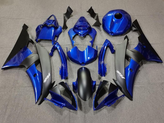 Azul Oscuro & Negro Mate 08-16 Yamaha R6 Carenado Azul Oscuro & Negro Mate 08-16 Yamaha R6 Carenado