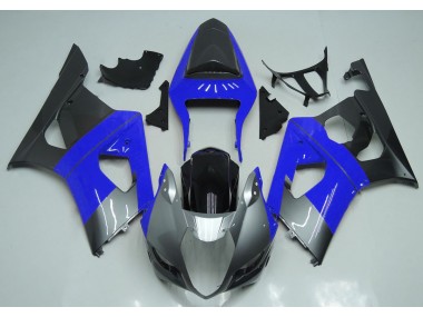 Azul Plata & Negro 03-04 Suzuki GSXR 1000 Carenado
