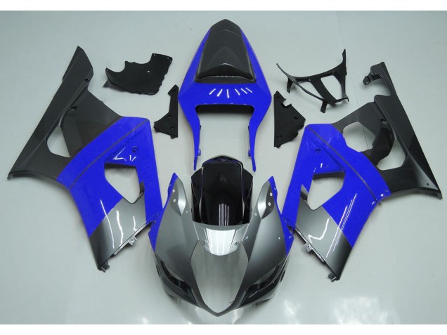 Azul Plata & Negro 03-04 Suzuki GSXR 1000 Carenado Azul Plata & Negro 03-04 Suzuki GSXR 1000 Carenado
