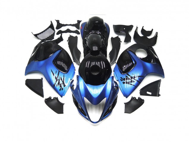 Azul Profundo Con Negro Personalizado 08-20 Suzuki GSXR 1300 Carenado Azul Profundo Con Negro Personalizado 08-20 Suzuki GSXR 1300 Carenado