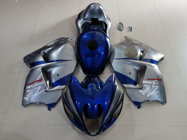 Azul Profundo & Plata 97-07 Suzuki GSXR 1300 Carenado